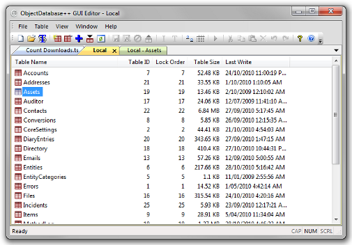 ObjectDatabase++ GUI Editor